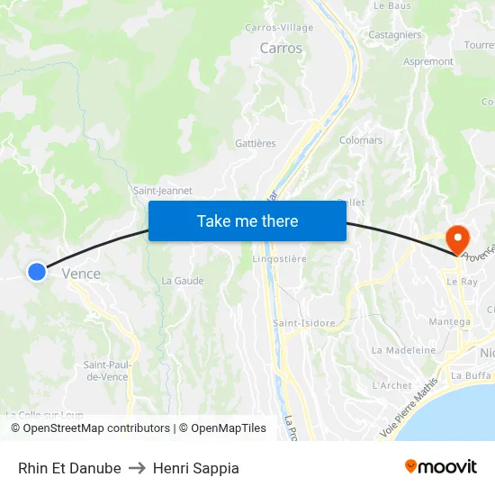 Rhin Et Danube to Henri Sappia map