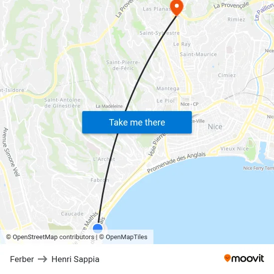 Ferber to Henri Sappia map