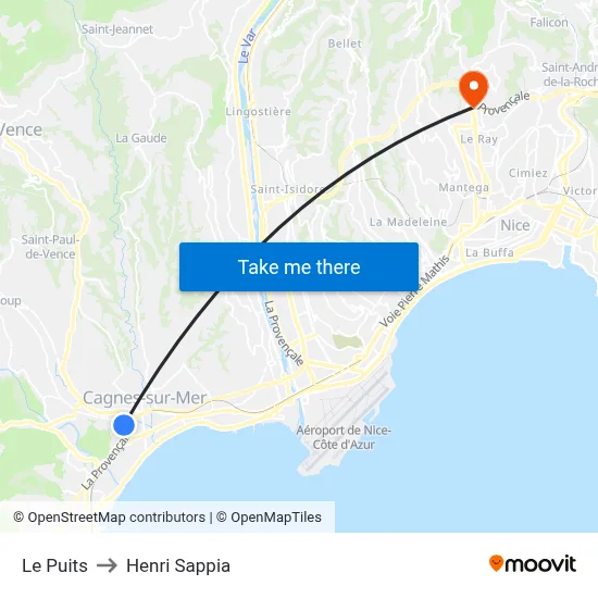 Le Puits to Henri Sappia map