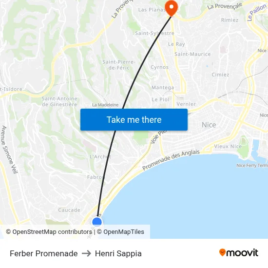 Ferber Promenade to Henri Sappia map