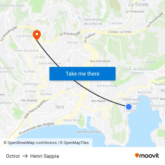 Octroi to Henri Sappia map