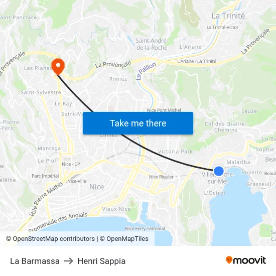 La Barmassa to Henri Sappia map