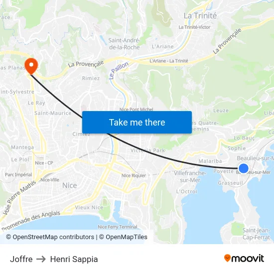 Joffre to Henri Sappia map