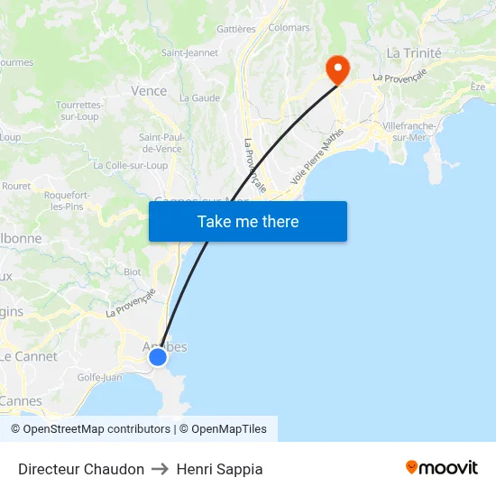 Directeur Chaudon to Henri Sappia map
