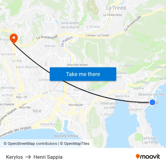 Kerylos to Henri Sappia map