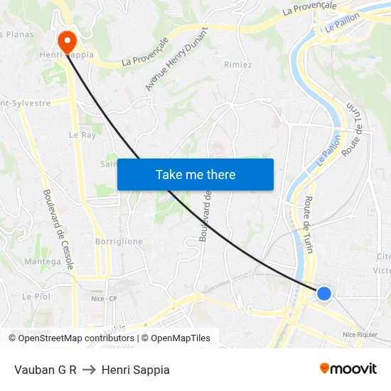 Vauban G R to Henri Sappia map