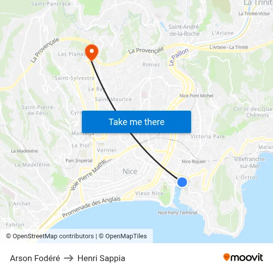 Arson Fodéré to Henri Sappia map