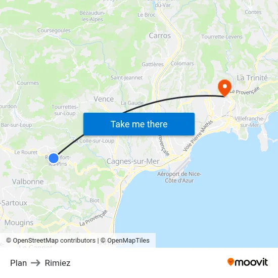 Plan to Rimiez map
