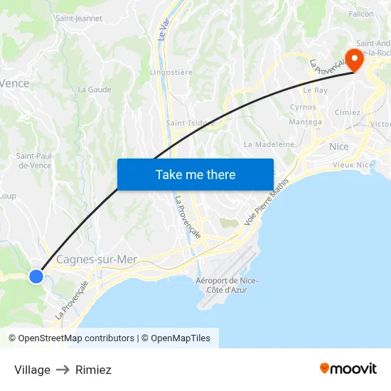 Village to Rimiez map