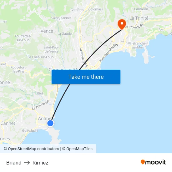 Briand to Rimiez map