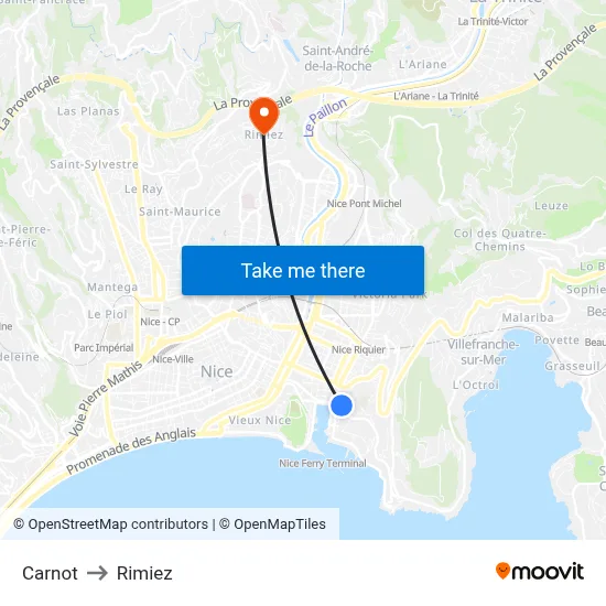 Carnot to Rimiez map