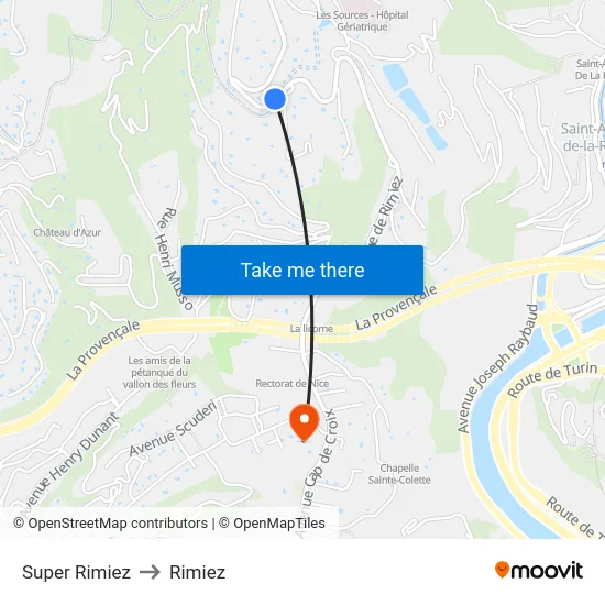 Super Rimiez to Rimiez map