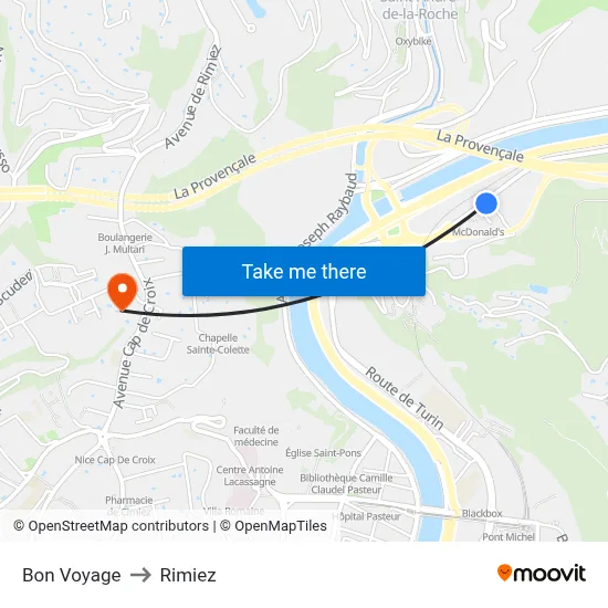 Bon Voyage to Rimiez map
