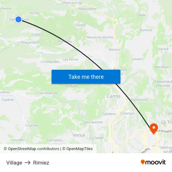 Village to Rimiez map