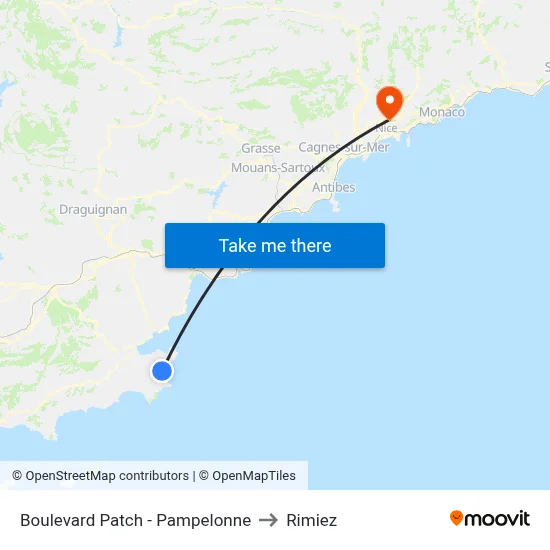 Boulevard Patch - Pampelonne to Rimiez map