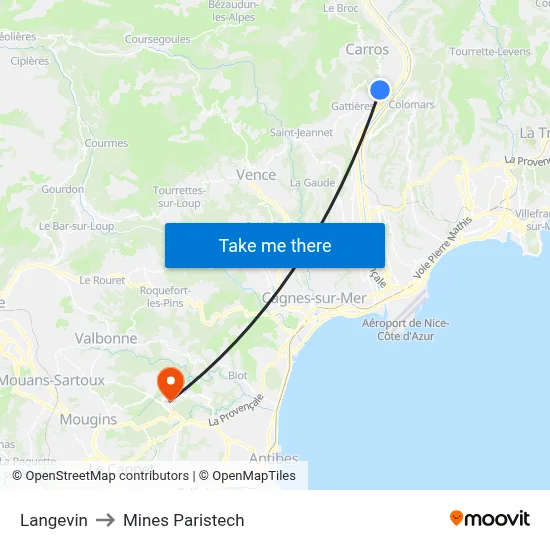 Langevin to Mines Paristech map
