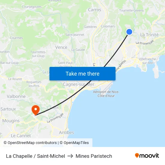 La Chapelle / Saint-Michel to Mines Paristech map