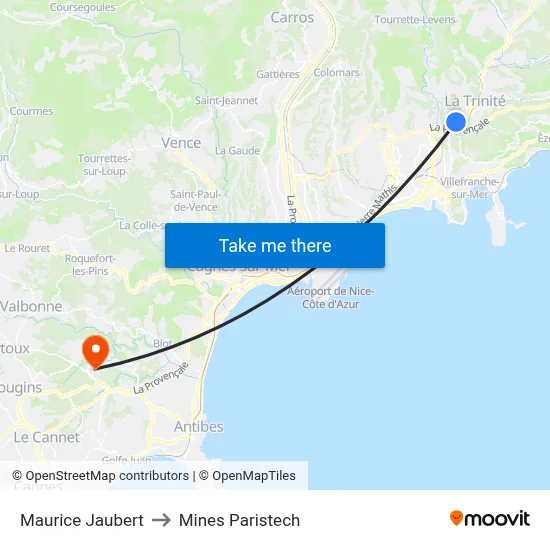 Maurice Jaubert to Mines Paristech map