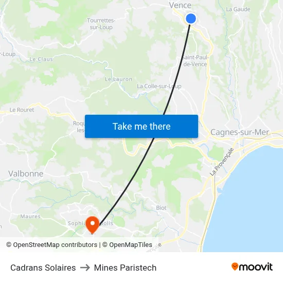 Cadrans Solaires to Mines Paristech map