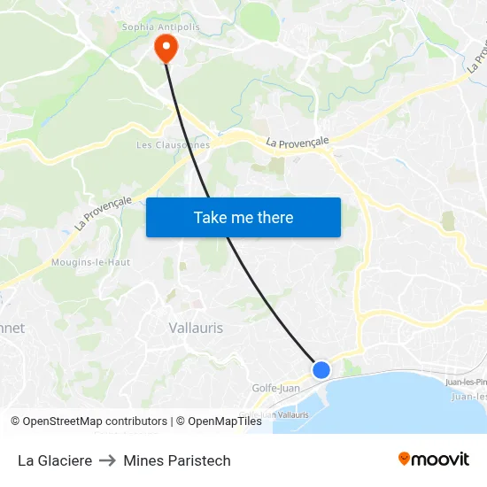 La Glaciere to Mines Paristech map