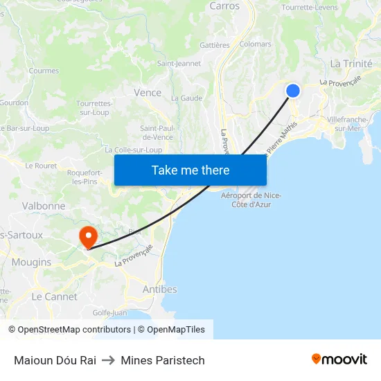 Maioun Dóu Rai to Mines Paristech map