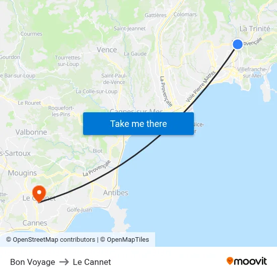 Bon Voyage to Le Cannet map