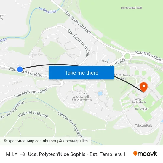 M.I.A to Uca, Polytech'Nice Sophia - Bat. Templiers 1 map
