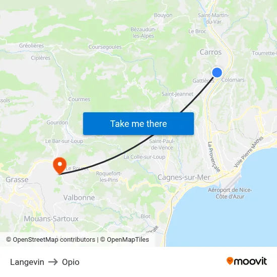Langevin to Opio map