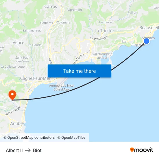 Albert II to Biot map