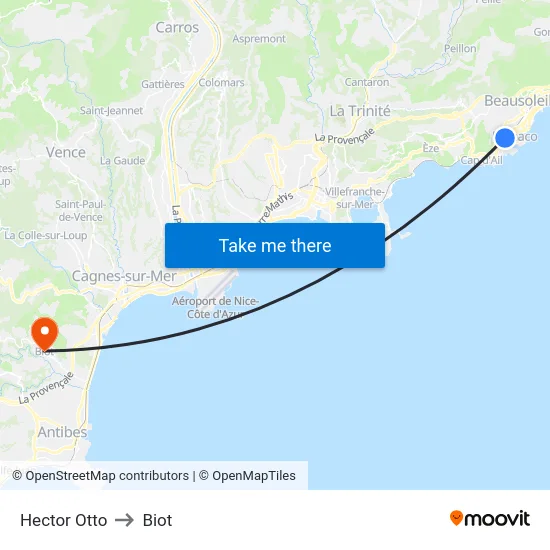 Hector Otto to Biot map