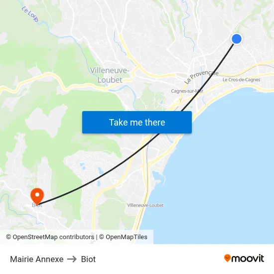 Mairie Annexe to Biot map