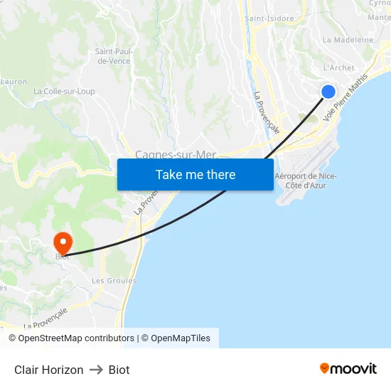 Clair Horizon to Biot map