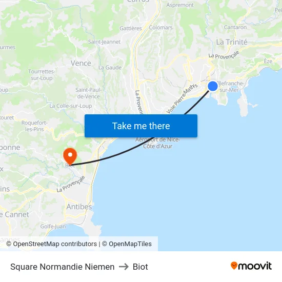 Square Normandie Niemen to Biot map