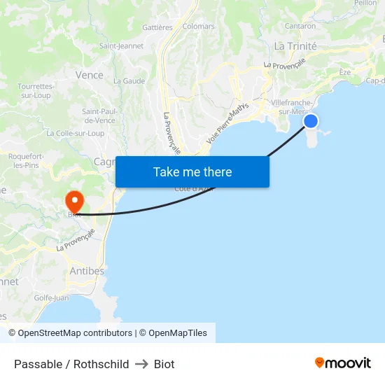 Passable / Rothschild to Biot map