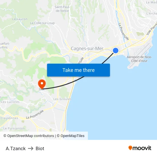 A.Tzanck to Biot map