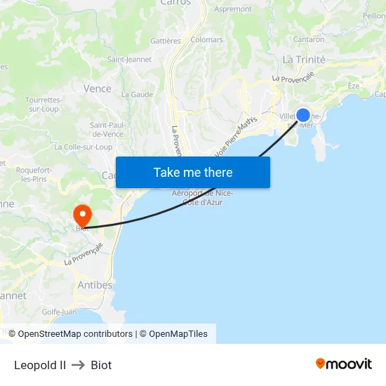 Leopold II to Biot map