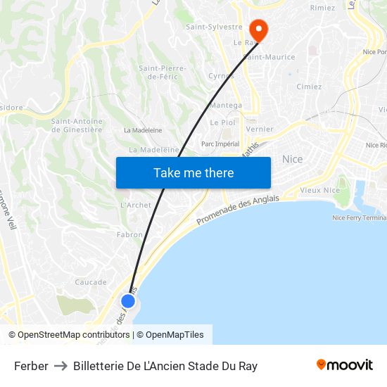 Ferber to Billetterie De L'Ancien Stade Du Ray map