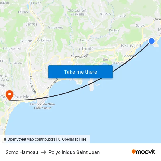 2eme Hameau to Polyclinique Saint Jean map