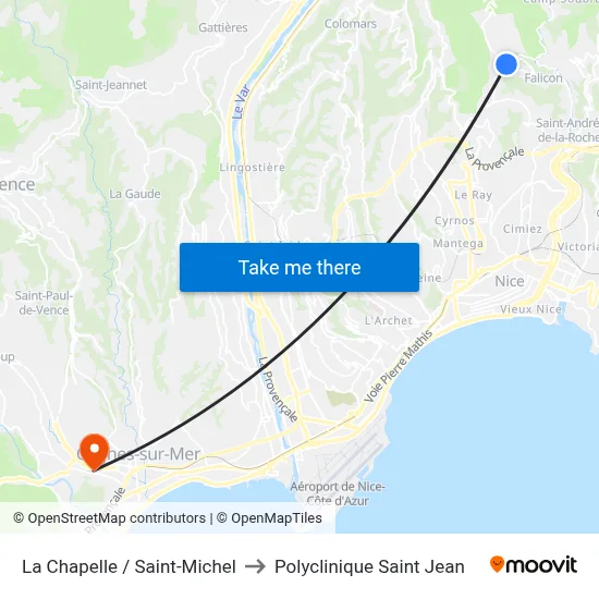 La Chapelle / Saint-Michel to Polyclinique Saint Jean map