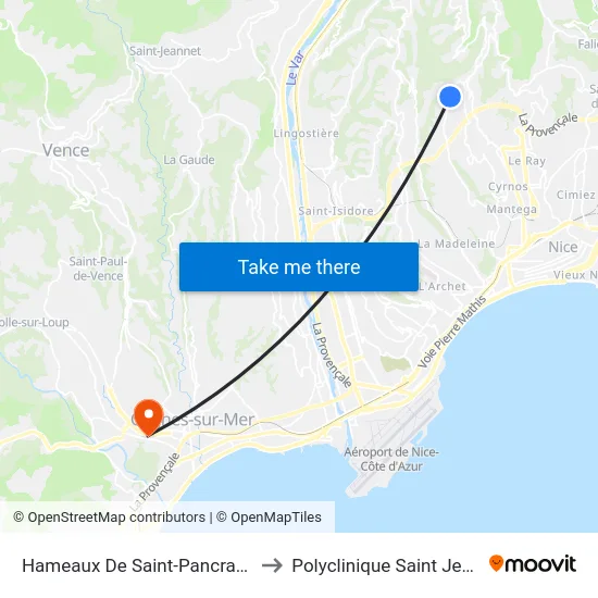 Hameaux De Saint-Pancrace to Polyclinique Saint Jean map
