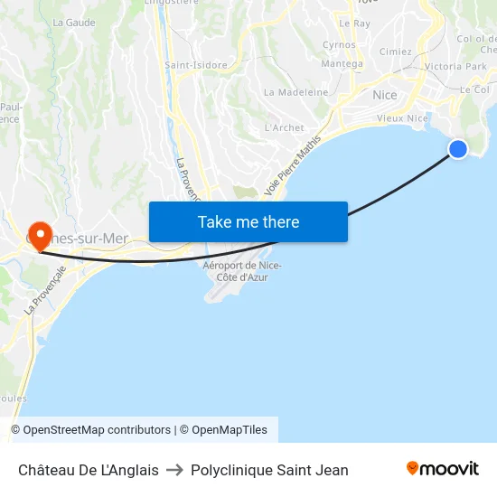 Château De L'Anglais to Polyclinique Saint Jean map