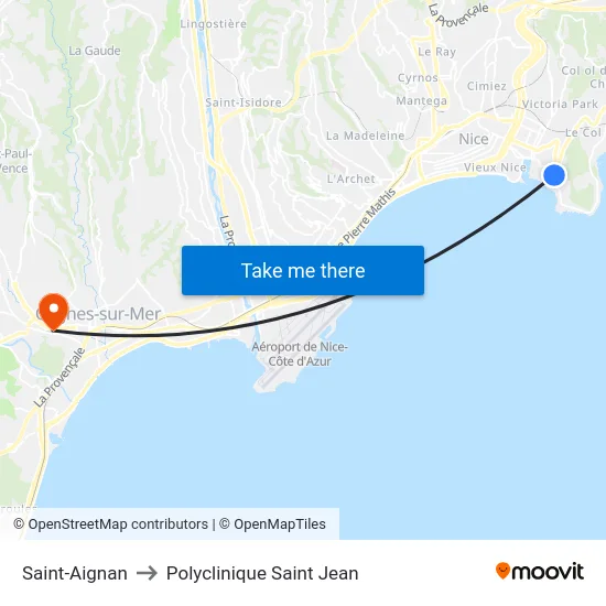 Saint-Aignan to Polyclinique Saint Jean map