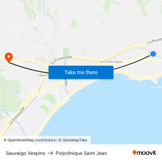Sauvaigo Vespins to Polyclinique Saint Jean map