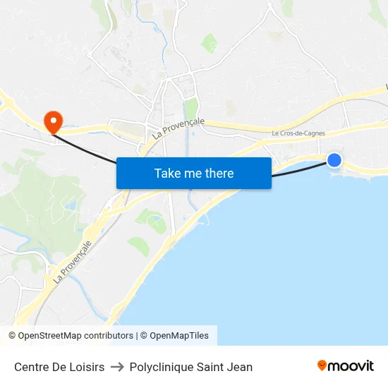 Centre De Loisirs to Polyclinique Saint Jean map