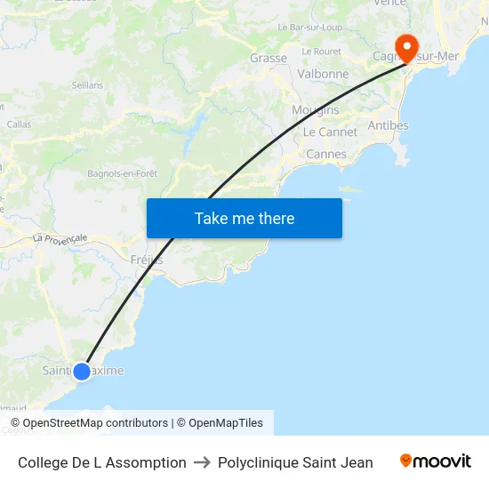 College De L Assomption to Polyclinique Saint Jean map
