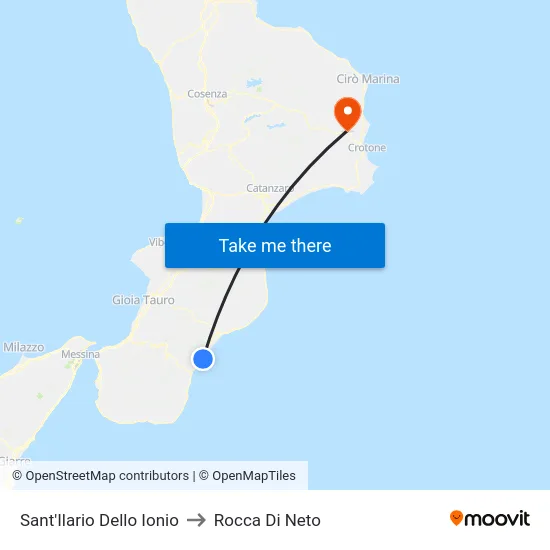 Sant'Ilario Dello Ionio to Rocca Di Neto map