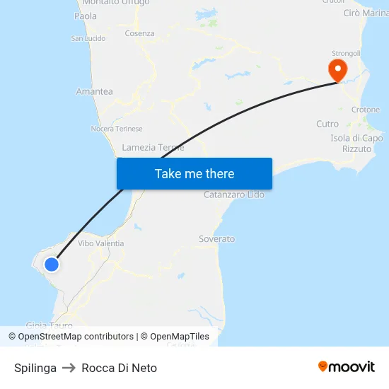 Spilinga to Rocca Di Neto map