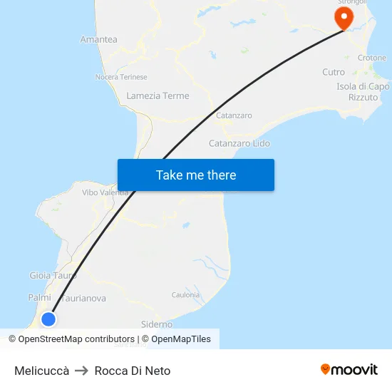 Melicuccà to Rocca Di Neto map