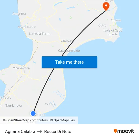 Agnana Calabra to Rocca Di Neto map