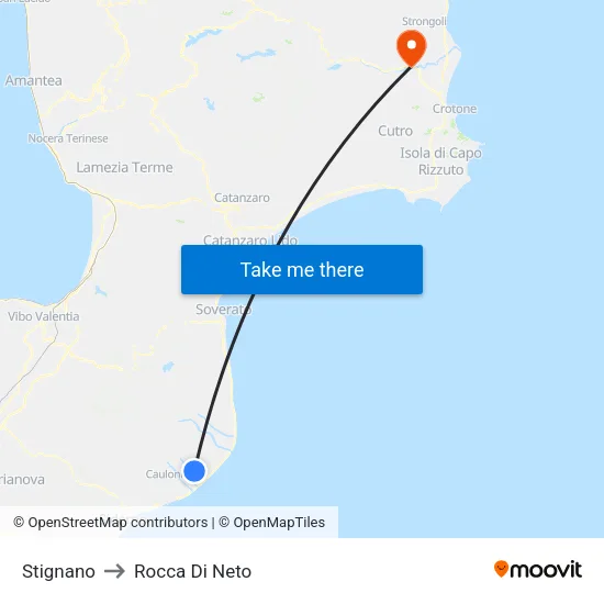 Stignano to Rocca Di Neto map